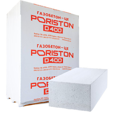 Газоблок PORISTON 100/200/610 мм D400