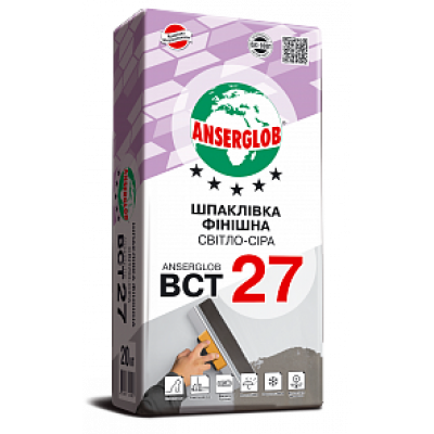 Шпаклівка Фінішна Світло - Сіра ANSERGLOB BCT 27 20кг