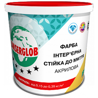 Фарба Інтер'єрна Стійка до Миття Акрилова ANSERGLOB 4,2кг