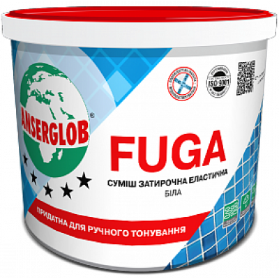 Суміш Затирочна Еластична Біла FUGA ANSERGLOB 3 кг