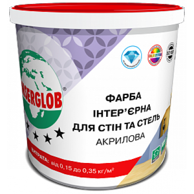 Фарба Інтер'єрна Для Стін та Стель Акрилова ANSERGLOB 7кг
