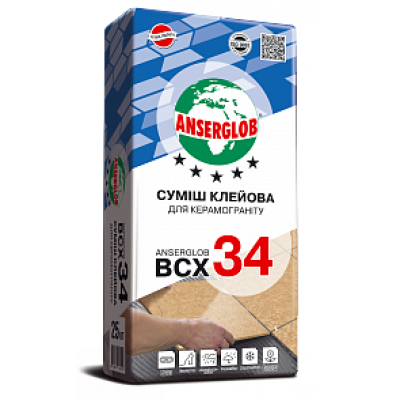 Клей для плитки ANSERGLOB BCX 34 25 кг