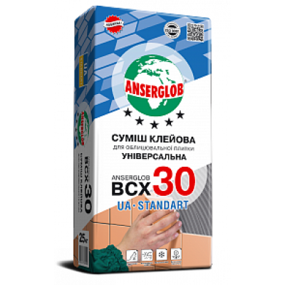 Клей для плитки ANSERGLOB BCX 30 25 кг